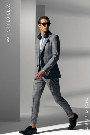 *STYLBIELLA* Luxury Grey Check Custom Suit