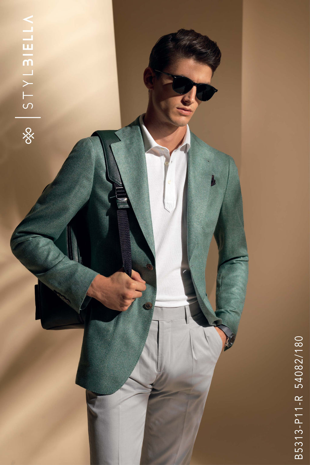 *STYLBIELLA* Luxury Sage Silk Suit Blazer
