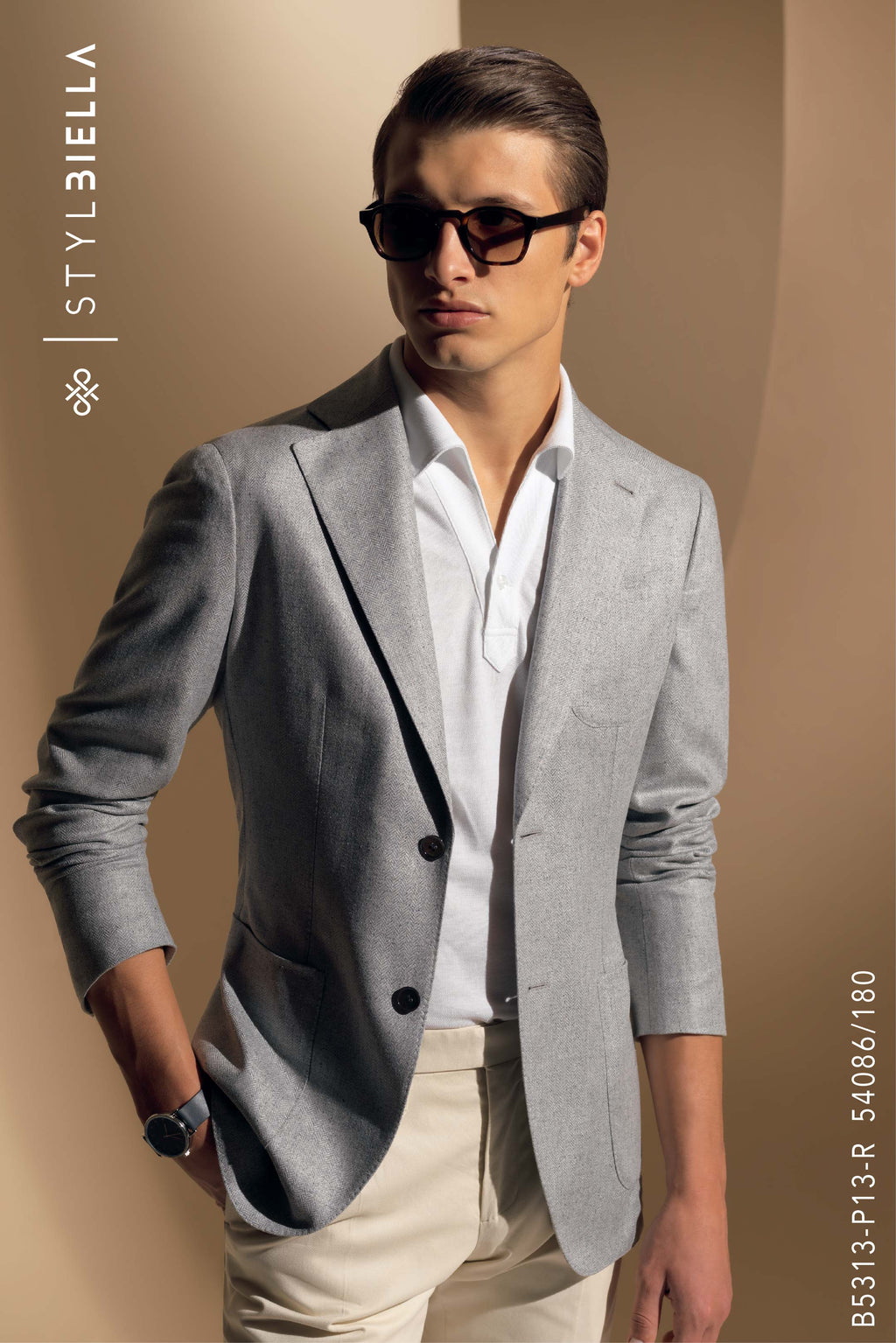 *STYLBIELLA* Luxury Grey Silk Suit Blazer