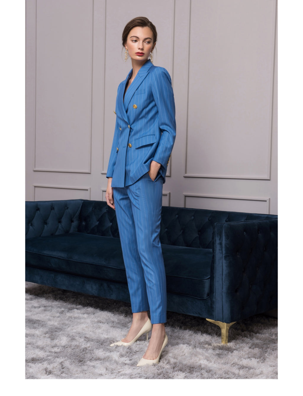 Sky Blue Custom Suits for Women